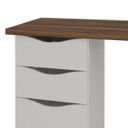 Ver imagem 7 de Escrivaninha Mesa Home Office 10 Gavetas Due Ii Nogal/branco