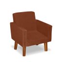Ver imagem 1 de Mini Poltrona Cadeira Infantil Nina de Criança Suede Terracota Pés Palito