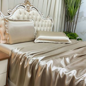 Jogo de Cama Lençol King Luxo Charmousse 4 Peças - Bronze
