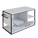 Ver imagem 3 de Gabinete Suspenso para Banheiro com Lavatório e Porta Basculante Branco