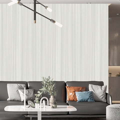 Papel de Parede Adesivo Madeira Cinza Claro - 3,3m