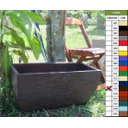 Ver imagem 2 de Vaso Planta 65x30 Jardineira Floreira Polietileno - MARROM MADEIRA 015