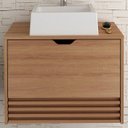 Ver imagem 2 de Gabinete com Cuba para Banheiro Bn3630x13 Amendoa Tecno Mobili
