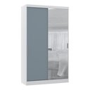 Ver imagem 1 de Guarda Roupa Modulado Alpes 2 Portas Correr C/ Espelho - Módulo Luciane:azul