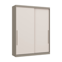 Ver imagem 2 de Módulo de Guarda Roupa 2 Portas 2 Gavetas Niquel e Blanc Elegance Cinza