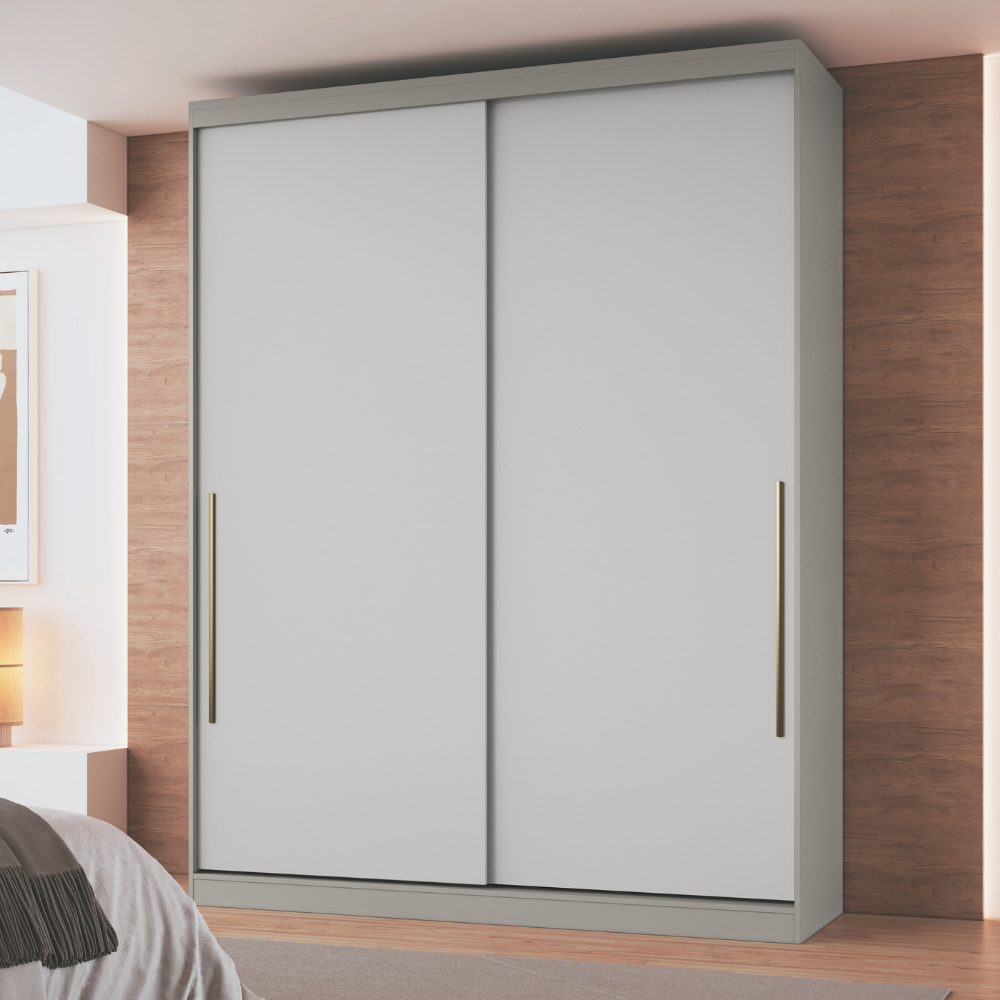 Módulo de Guarda Roupa 2 Portas 2 Gavetas Niquel Elegance