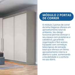 Guarda-roupa 2 Portas 2 Gavetas Elegance - 9