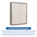 Ver mais imagens de Módulo de Guarda Roupa 2 Portas 2 Gavetas Niquel e Blanc Elegance Cinza