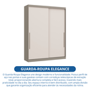 Ver mais imagens de Módulo de Guarda Roupa 2 Portas 2 Gavetas Niquel e Blanc Elegance 