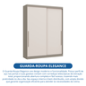 Guarda-roupa 2 Portas 2 Gavetas Elegance - 8