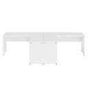 Ver imagem 5 de Mesa em L Escritório 2 Lugares sem Gavetas MDP 300cm Branco F5 Office