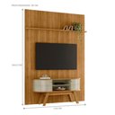 Ver imagem 3 de Conjunto New Estoril Painel com Prateleira Aparador Rack Cumaru/opala