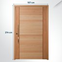 Ver imagem 2 de Kit Porta Pivotante Maciça de Eucalipto 214x107x14cm PM95 Clean Cruzeiro Portas