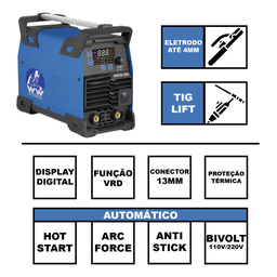 Inversora de Soldar Eletrodo e Tig Arcw-220 Mma Bivolt - 3