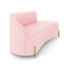 Ver imagem 6 de Sofá 3 Lugares Orgânico 180cm Pé Dourado Morgan Suede D03 - D’Rossi