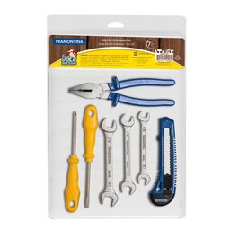 Kit de Ferramentas Tramontina com Alicate Estilete Chaves de Fenda e Chaves Fixas 7 Peças Tramontina - 5