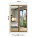 Ver imagem 4 de Guarda-roupa Solteiro Madesa Tokio 2 Portas de Correr de Espelho 2 Gavetas