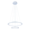 Pendente Lustre Led Moderno 2 Aros Arcos Anéis 20cm e 40cm Atenas 29w 6500k Bivolt Pronto para Insta - 1