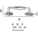 Ver imagem 6 de Puxador Rústico Il 6006 - Café - 220x63x65mm