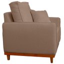 Ver imagem 5 de Poltrona Sofa Sena Base de Madeira Luxo Conforto para Hotel e Sala Linho Bege
