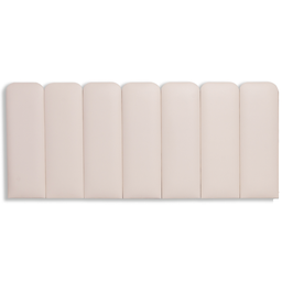Cabeceira Casal Modulada Arredondada Cama Box Corino Marfim - 3
