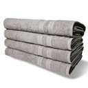Ver imagem 1 de Kit 4 Toalhas de Banho 430g/m² Grande Super Grossa 80x150cm Itália Soft Cinza