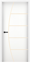 Ver imagem 3 de Folha de Porta em Madeira Frisada 2 210x80 Gitale Portas: Branco/ 210x80cm