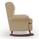 Ver imagem 7 de Kit 02 Poltronas De Amamentação Com Balanço Malu Base De Madeira P02 Linho Bege Escuro - Lyam