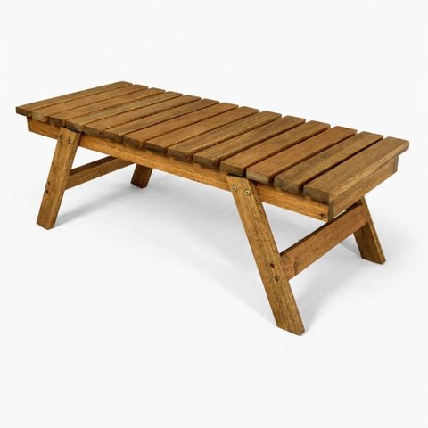 Banco 02 Lugares em Madeira Maciça 95cm Unique Yescasa