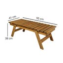 Ver imagem 3 de Banco 02 Lugares em Madeira Maciça 95cm Unique Yescasa