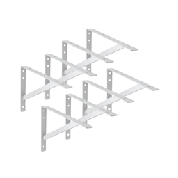8x Suporte Mão Francesa Reforçada Branca 50cm - 1