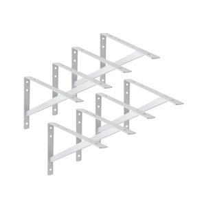 8x Suporte Mão Francesa Reforçada Branca 50cm