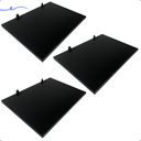 Ver imagem 2 de Kit 3 Prateleira Preta 40X30 + Suporte Flutuante Mdf Organizadora Decoração Cozinha Banheiro Sala