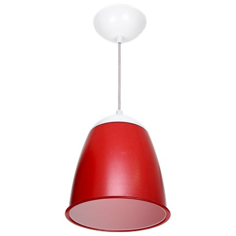 Kit 2 Pendente Ananda Poptem vermelho luminária lustre 21cm copo sala