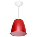 Ver imagem 1 de Kit 2 Pendente Ananda Poptem vermelho luminária lustre 21cm copo sala