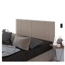 Cabeceira Suspensa Cama Box Solteiro Riscada Suede 90x55:bege - 1
