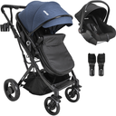 Ver imagem 1 de Carrinho de Bebe Kiddo Vox Ii Bebe Conforto Colinho Marinho