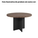 Ver imagem 4 de Mesa de Reunião Redonda 110 x 110 cm Pé Painel PE25 em MDP Branca com Base Preta
