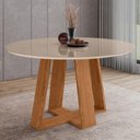 Ver imagem 5 de Mesa de Jantar 6 Lugares 140cm com Vidro Lince Nature/off H02 - Mpozenato
