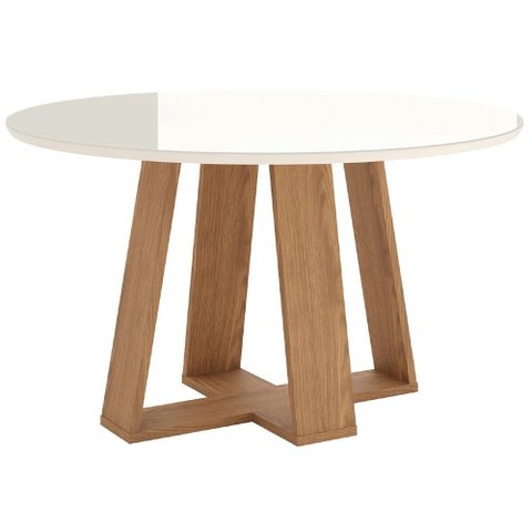 Mesa de Jantar 6 Lugares 140cm com Vidro Lince Nature/off H02 - Mpozenato