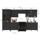 Ver imagem 4 de Armário de Cozinha Modulada Completa Fidelitá Nara 100% MDF 6 Peças 360cm 16 Portas 2 Gavetas sem