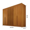 Ver imagem 3 de Guarda Roupa Casal Ripado 6 Portas 6 Gavetas 100% MDF Diamante