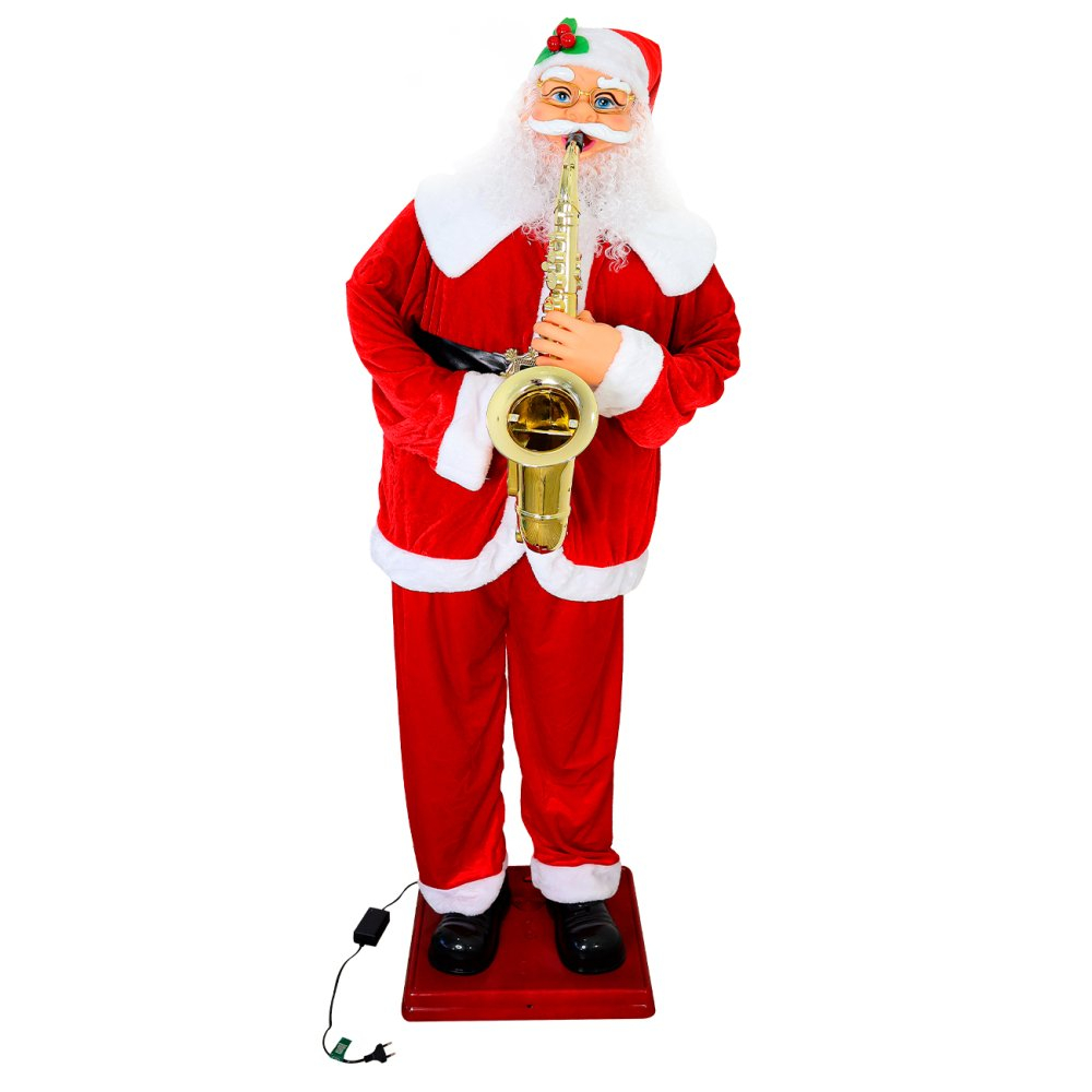 Papai Noel Musical com Saxofone 1,80m Festivo e Encantador - 2