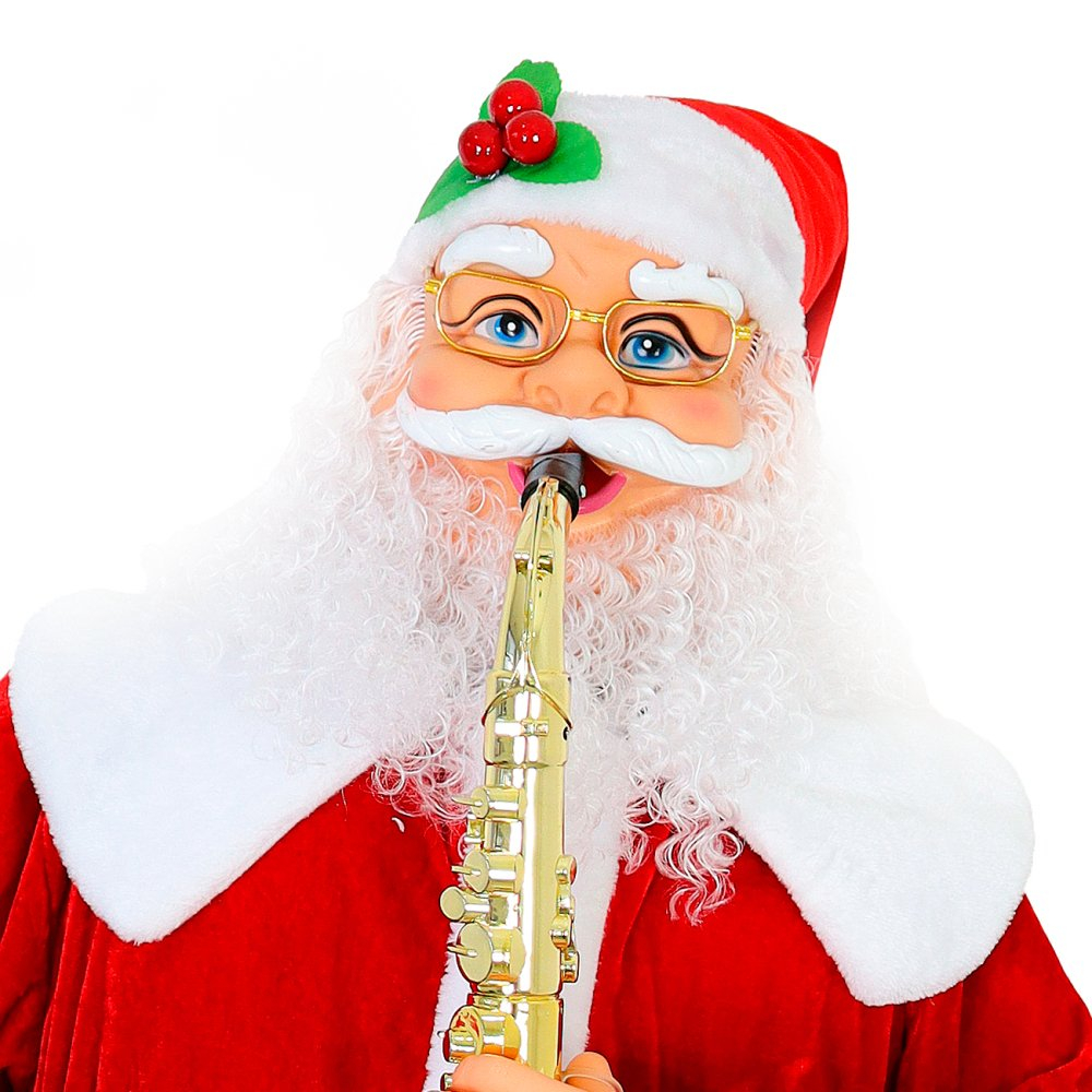 Papai Noel Musical com Saxofone 1,80m Festivo e Encantador - 3