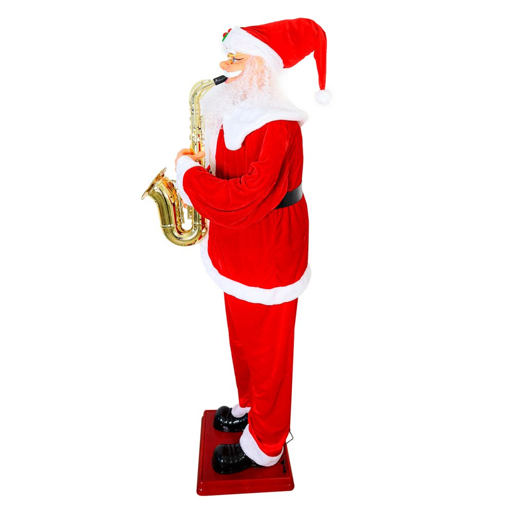 Papai Noel Musical com Saxofone 1,80m Festivo e Encantador - 6