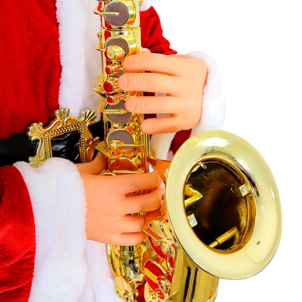 Papai Noel Musical com Saxofone 1,80m Festivo e Encantador - 4