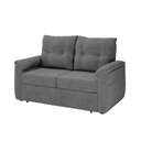 Ver imagem 1 de Sofá Cama 2 Lugares Casal 1,60 Mts Chenile Tiffany Matrix Cor:linho Grosso Cinza Escuro