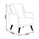 Ver imagem 2 de Kit 2 Poltronas Decorativas Catar com Tachas Veludo Azul Marinho - Gran Belo