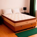Ver imagem 1 de Cama Box Baú Casal Bege e Colchão Victory Molas Vstore