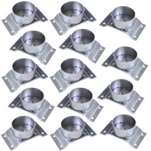 Kit 14 Chapinhas Chapa Elevada com Tubo Fixação Pés Palito Rosca 5/16 Zincada